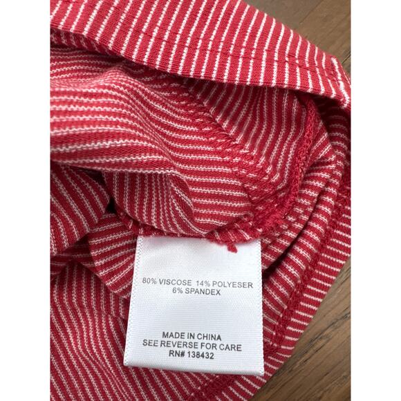 ModCloth Striped Scoop Neck Knotted Moxie Knit Tank Top Red Womens Sz XXS NWT - Picture 5 of 9